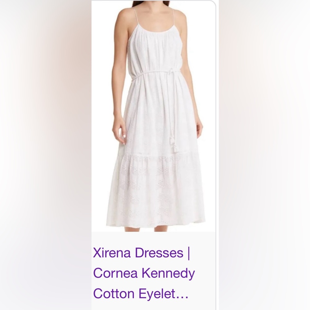Xirena white eyelet summer dress.